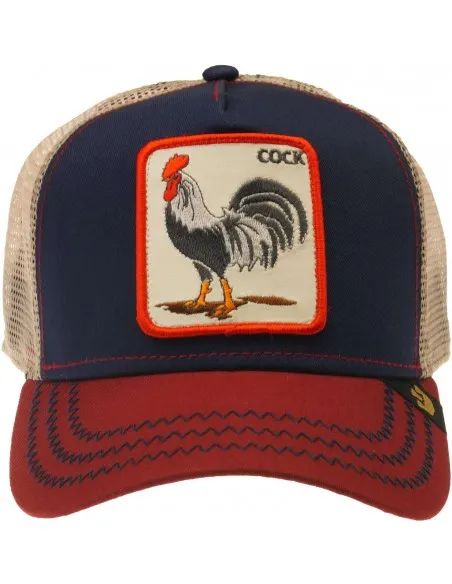 Gorra animales GOORIN BROS Ajustable y rejilla TRUCKER COCK Gallo Animales Azul oscuro y rojo