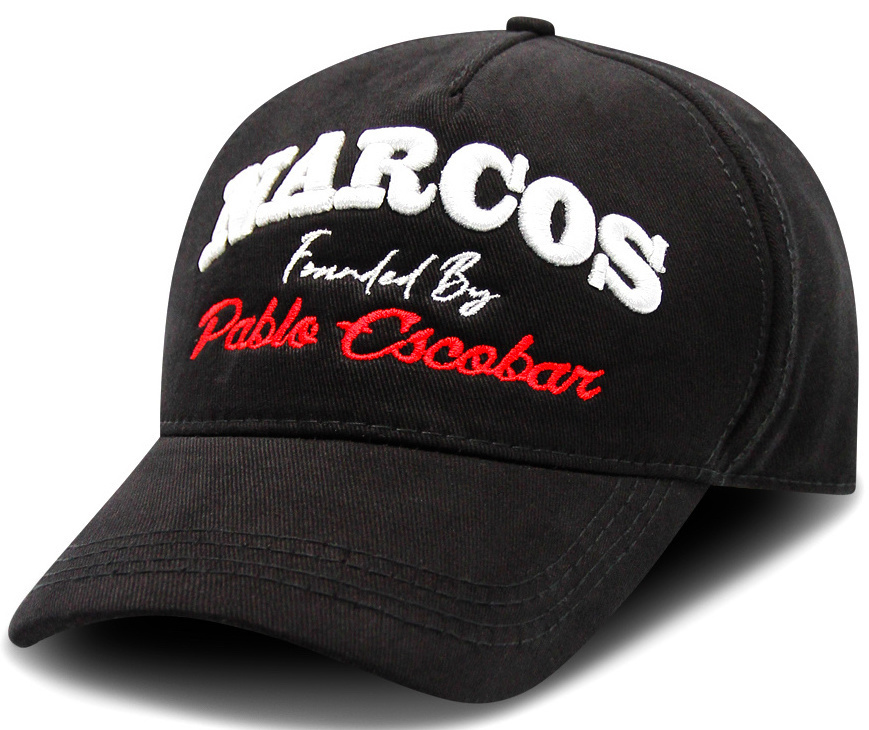 Gorra Hombre Narcos Pablo Escobar - Negro