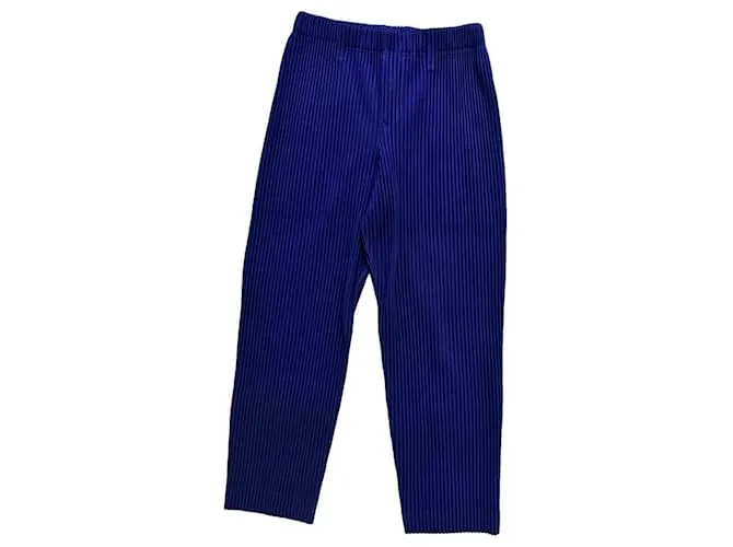 Issey Miyake Pantalón Homme Plissé Azul Royale 