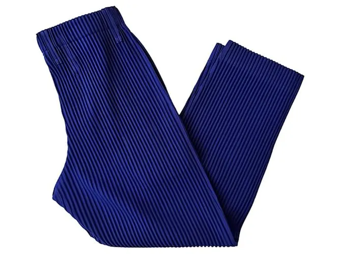 Issey Miyake Pantalón Homme Plissé Azul Royale 