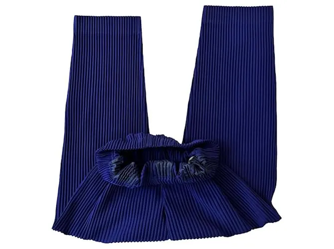 Issey Miyake Pantalón Homme Plissé Azul Royale 