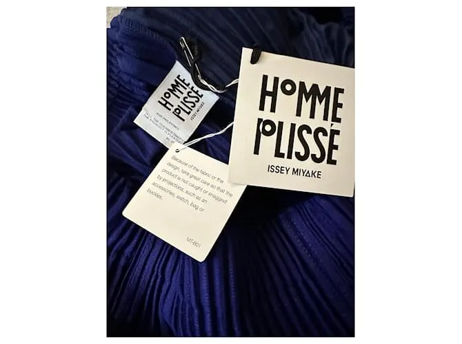 Issey Miyake Pantalón Homme Plissé Azul Royale 