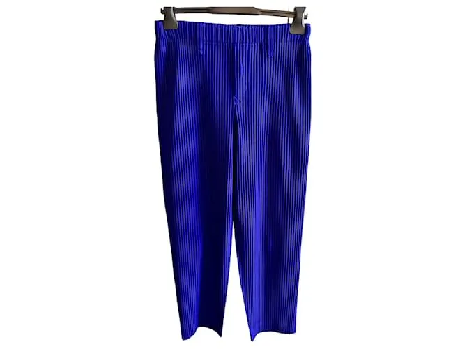 Issey Miyake Pantalón Homme Plissé Azul Royale 