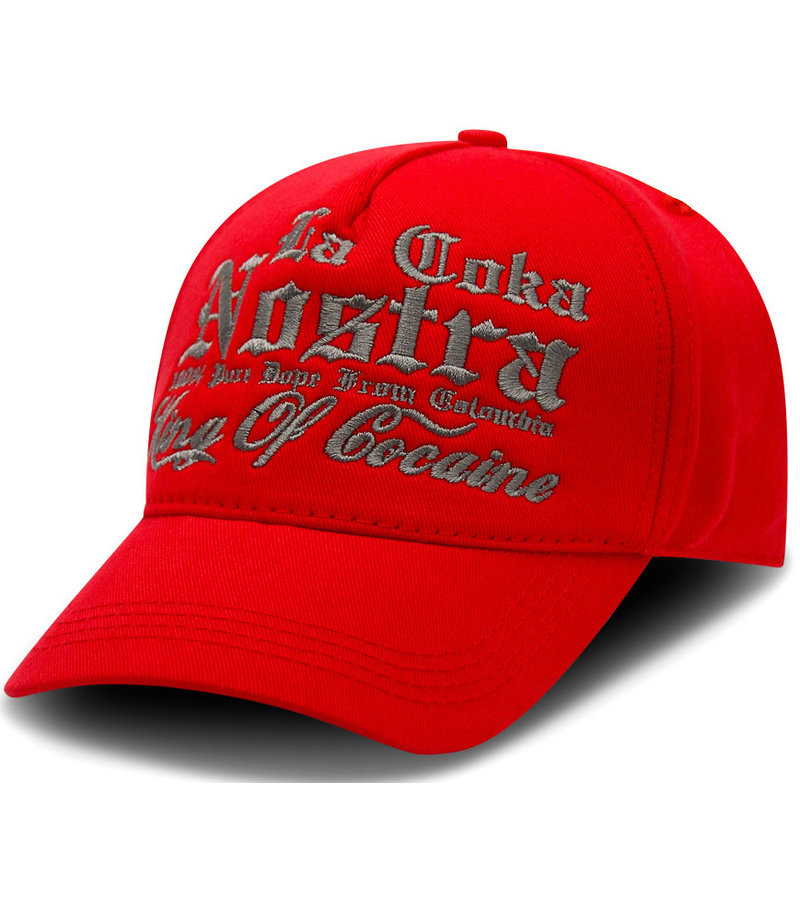 King of Cocaine Gorra Hombre  - Rojo