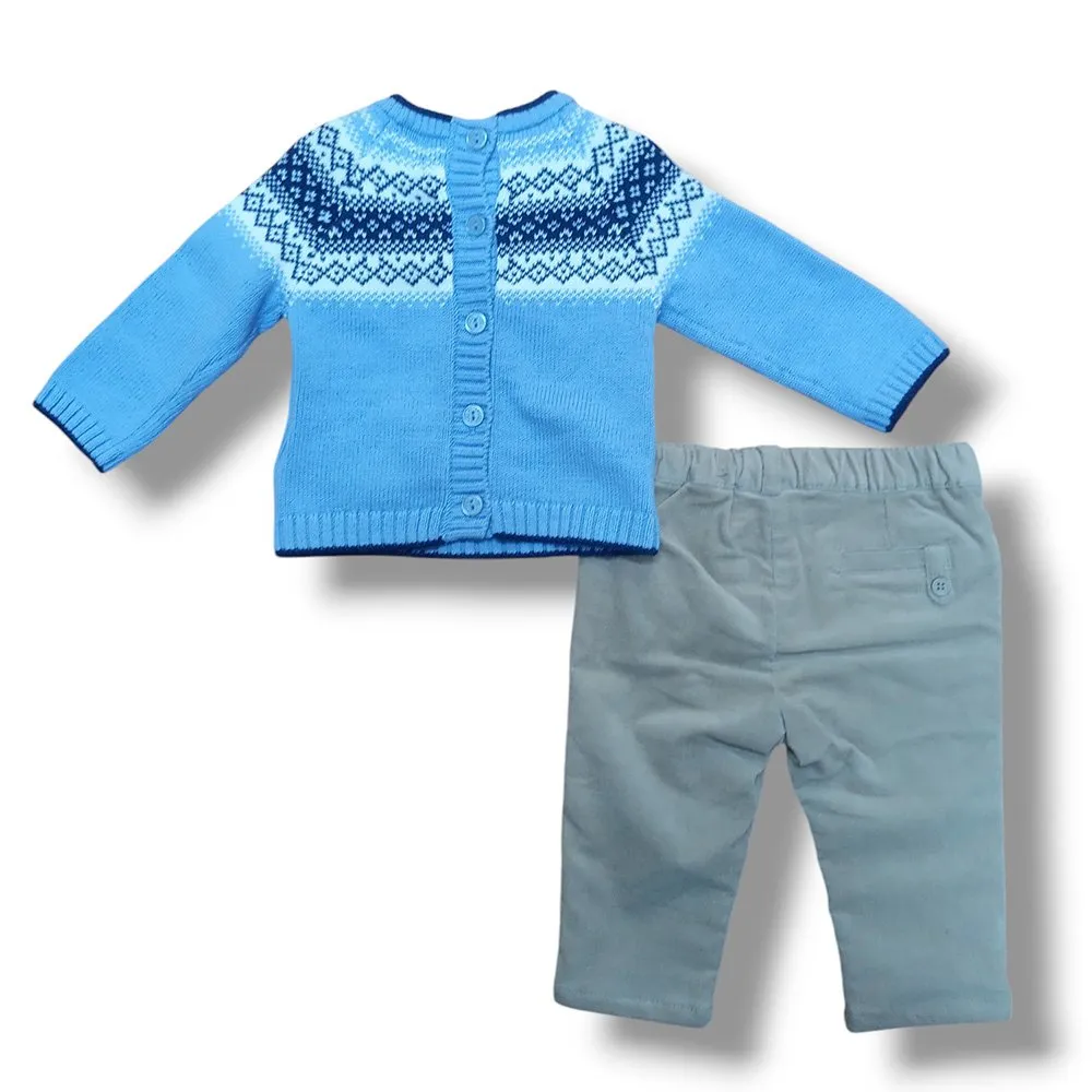 Mayoral Conjunto Pack de bebé Niño 2598 AZULON-ARENA CORDONETS