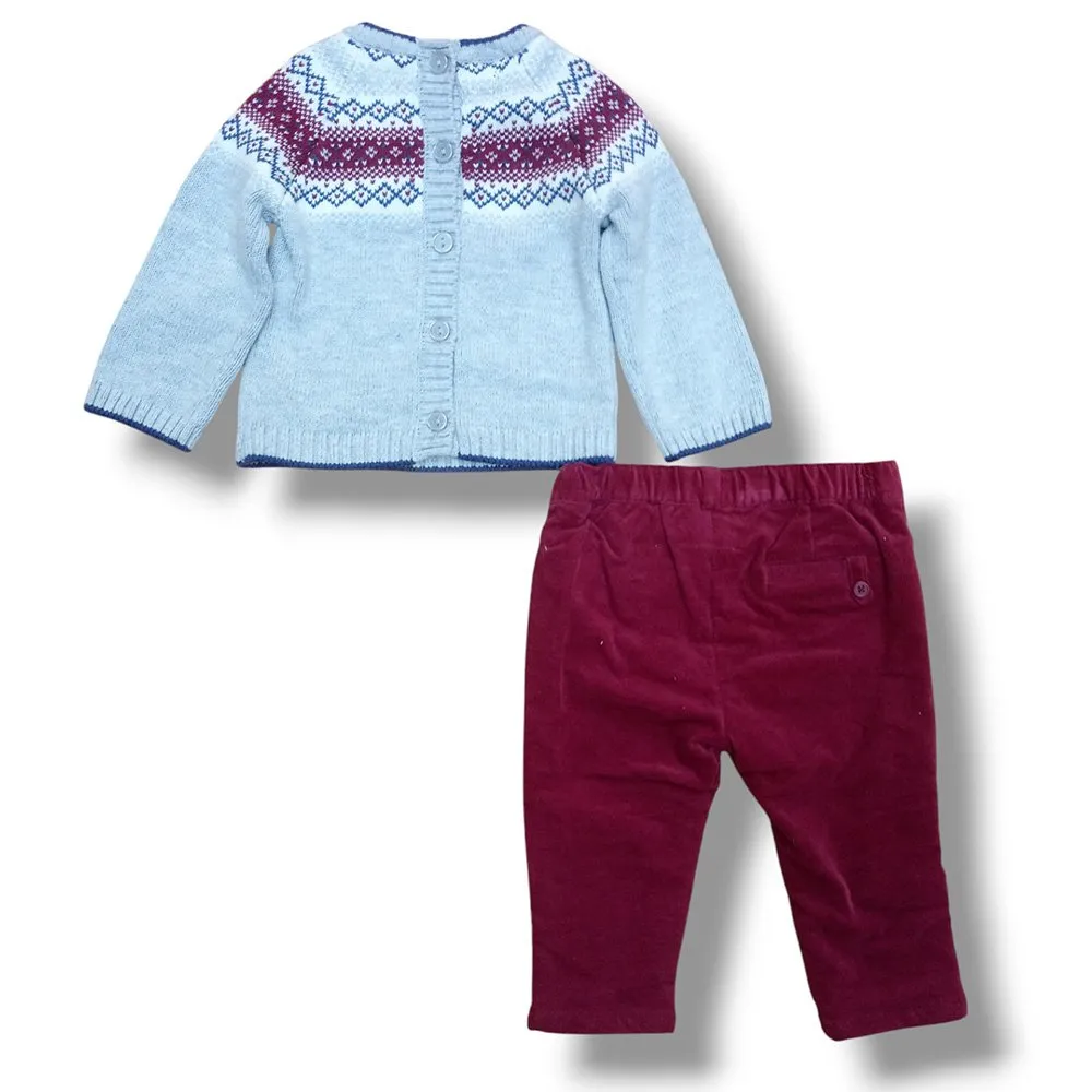 Mayoral Conjunto Pack de bebé Niño 2598 GRIS-GRANATE CORDONETS