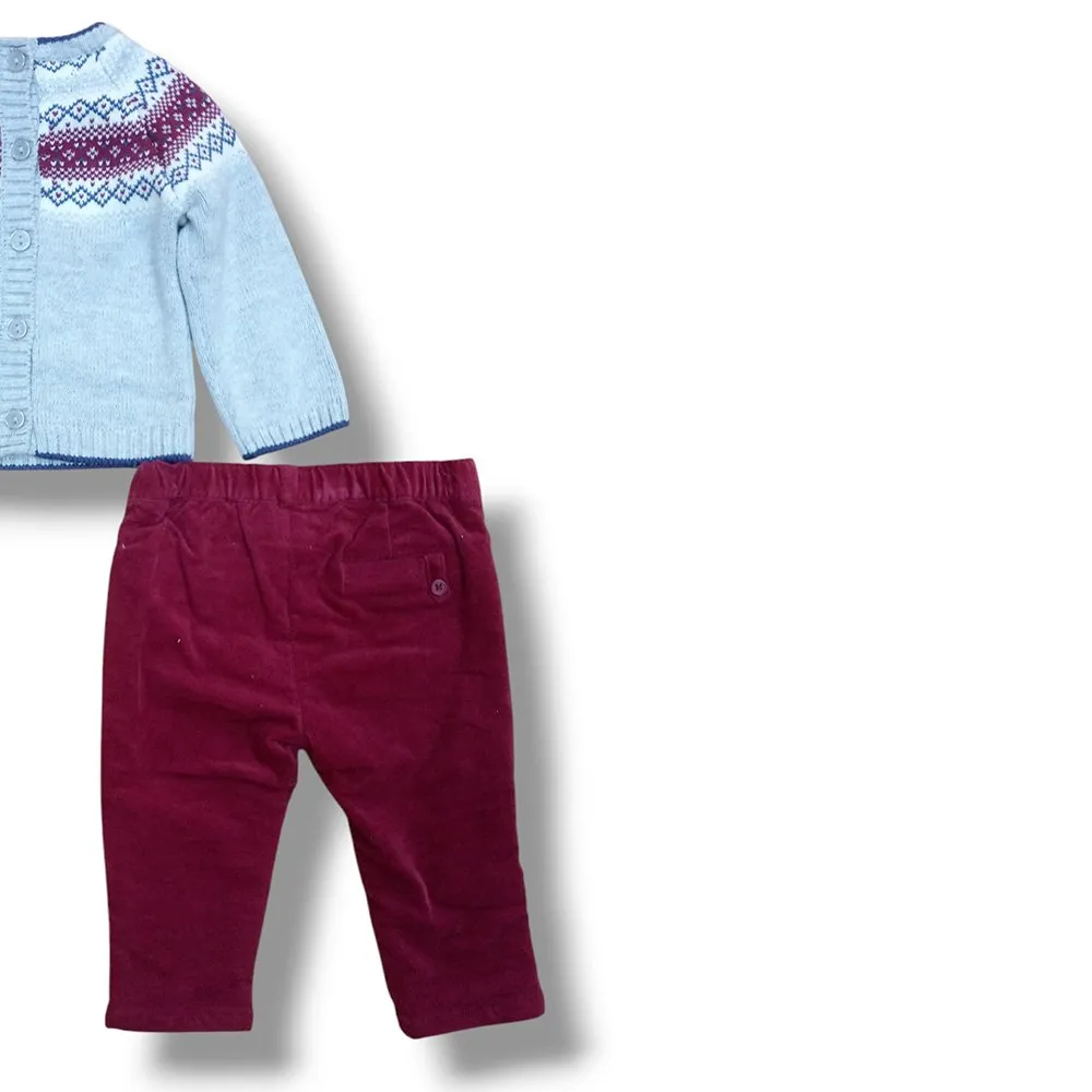 Mayoral Conjunto Pack de bebé Niño 2598 GRIS-GRANATE CORDONETS