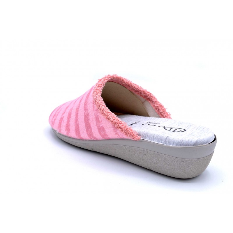 Muro 635 Rosa | Zapatilla de casa abierta con cuña