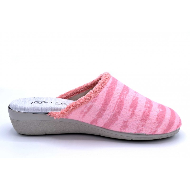 Muro 635 Rosa | Zapatilla de casa abierta con cuña