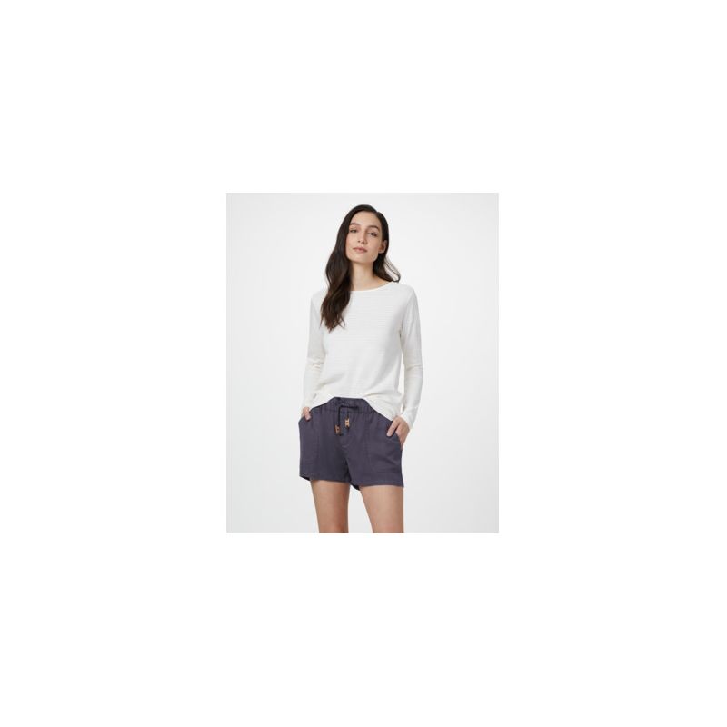 Pantalones cortos Tentree Instow para mujer (gris periscopio)