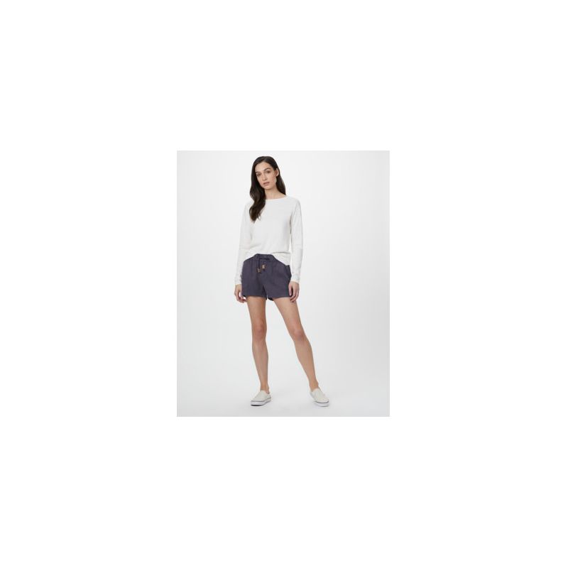 Pantalones cortos Tentree Instow para mujer (gris periscopio)