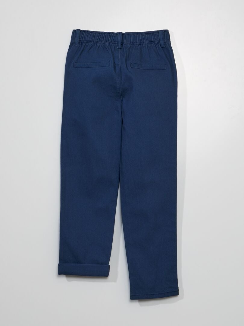 Pantalón chino de tejido elástico - AZUL