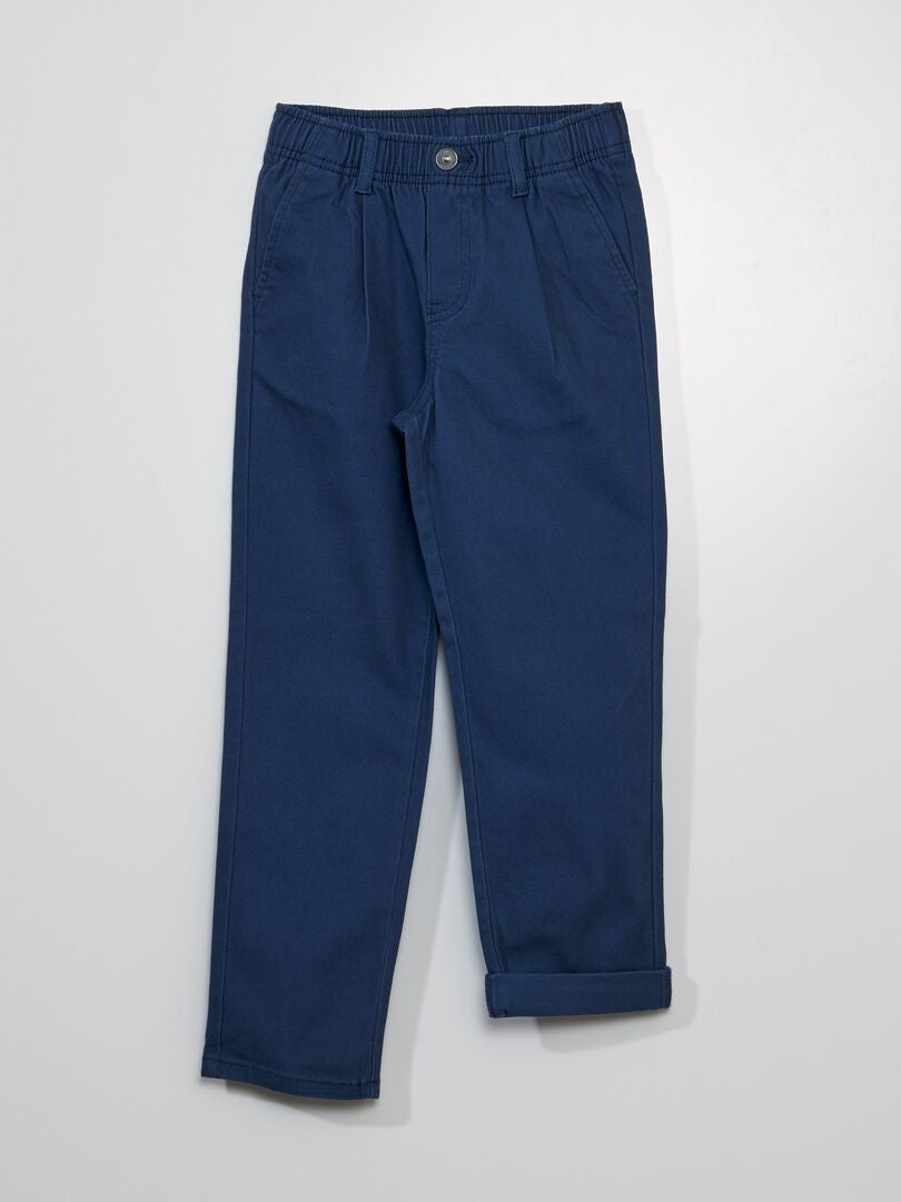 Pantalón chino de tejido elástico - AZUL