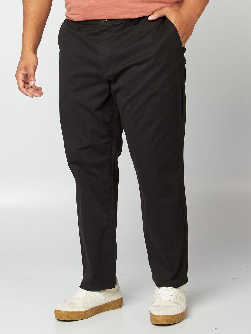 Pantalón chino recto - L30 - Negro