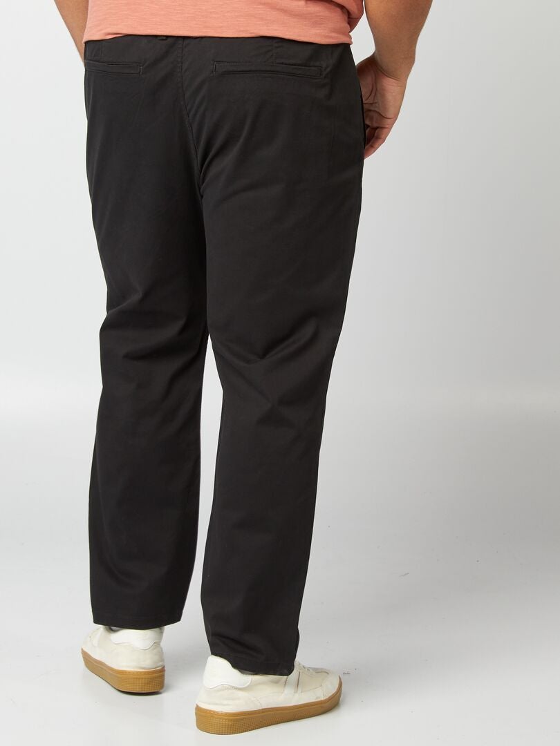 Pantalón chino recto - L30 - Negro