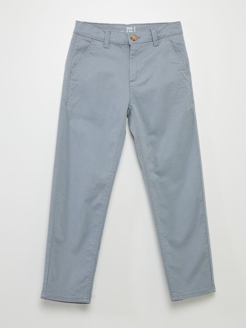 Pantalón chino slim - AZUL