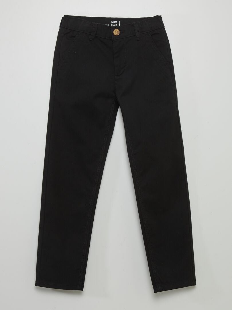 Pantalón chino slim - negro