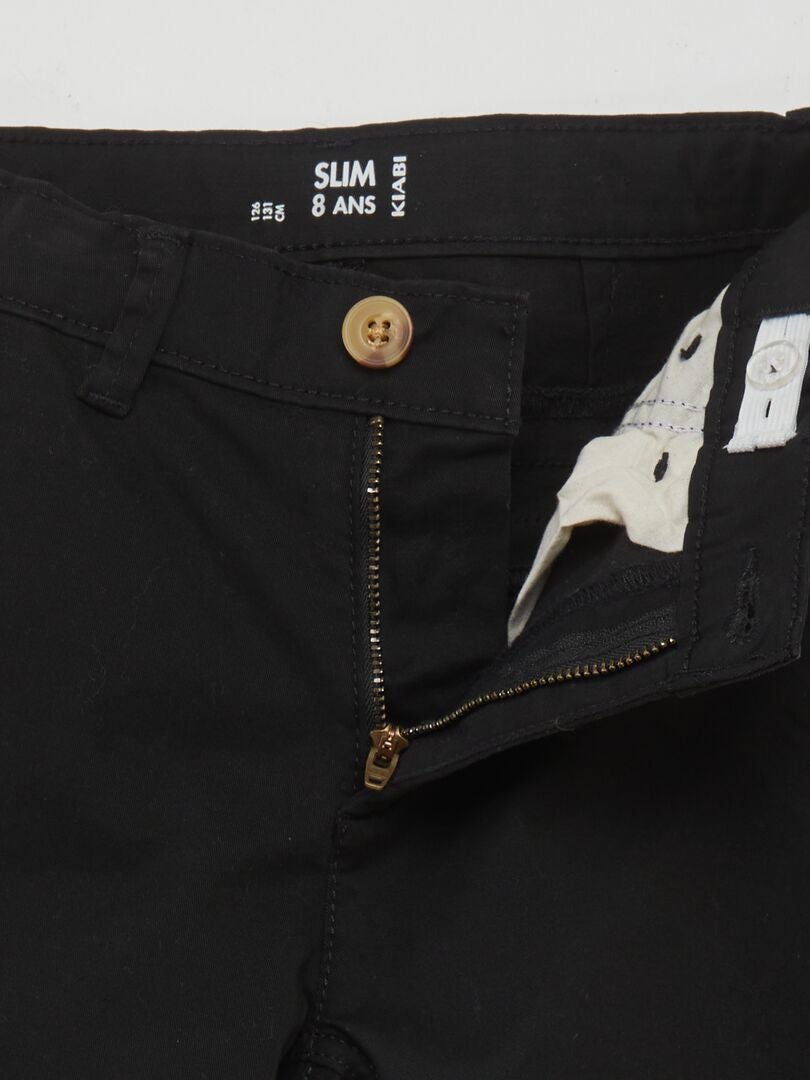 Pantalón chino slim - negro