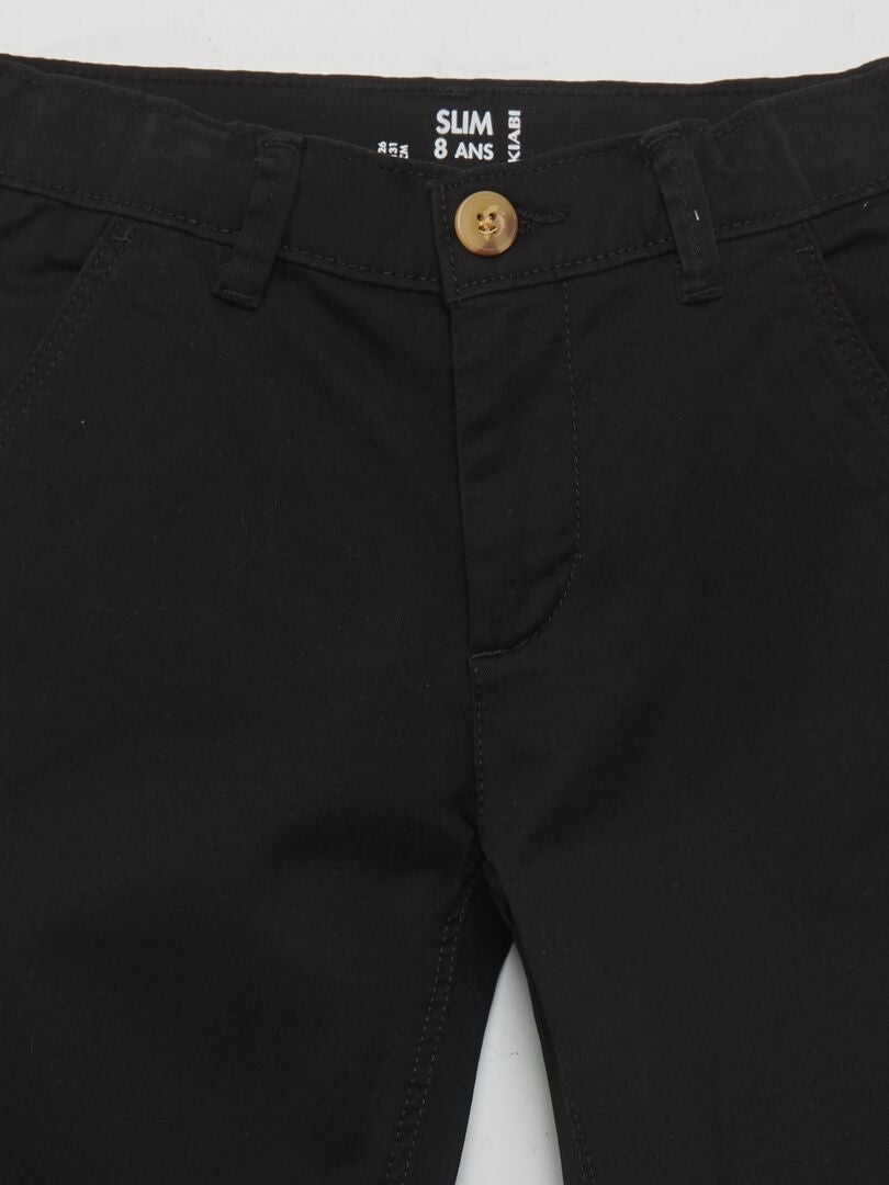 Pantalón chino slim - negro