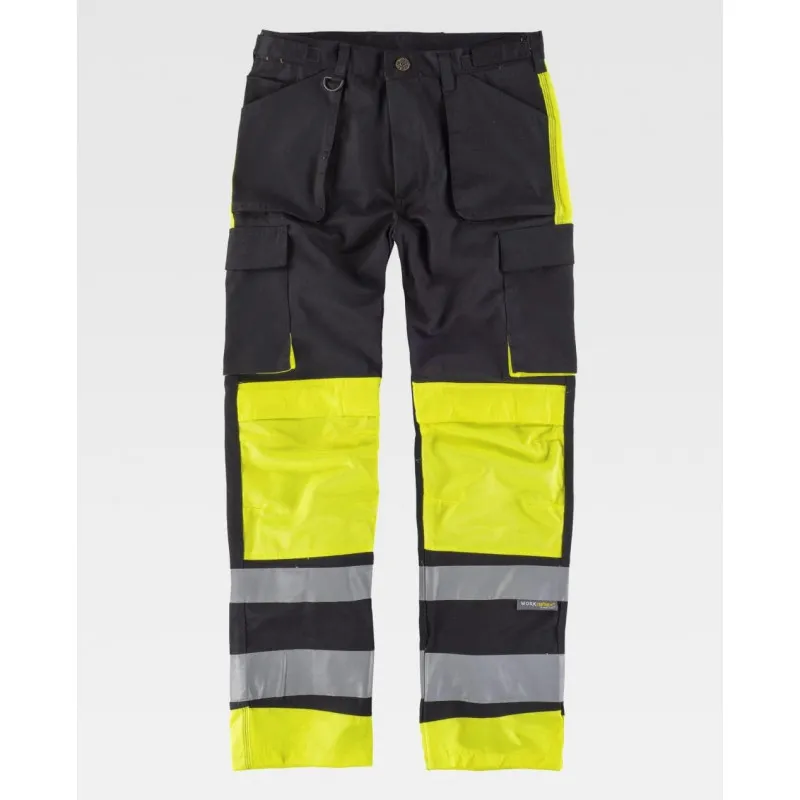 Pantalón de alta visibilidad para usar con rodilleras WORKTEAM Combi C2914