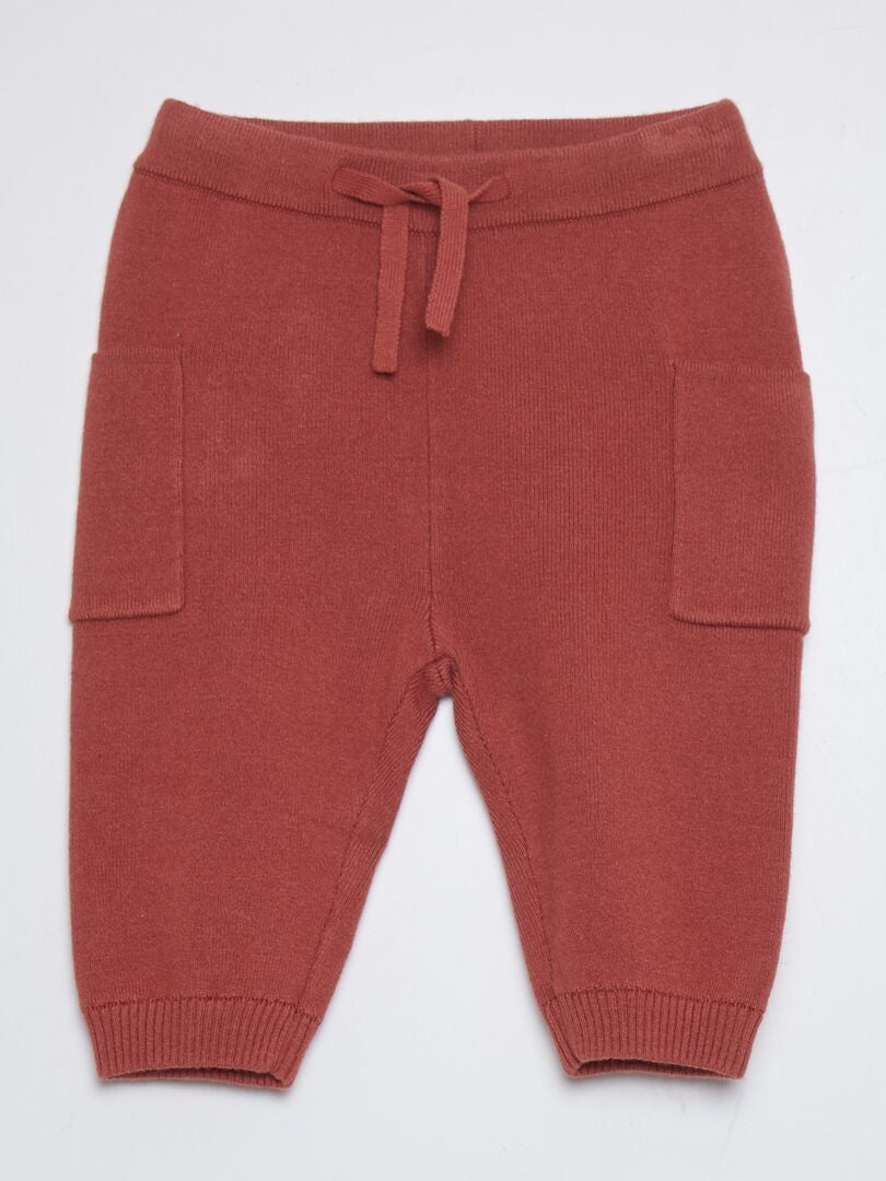 Pantalón de jogging con bolsillos de parche + calcetines - ROJO