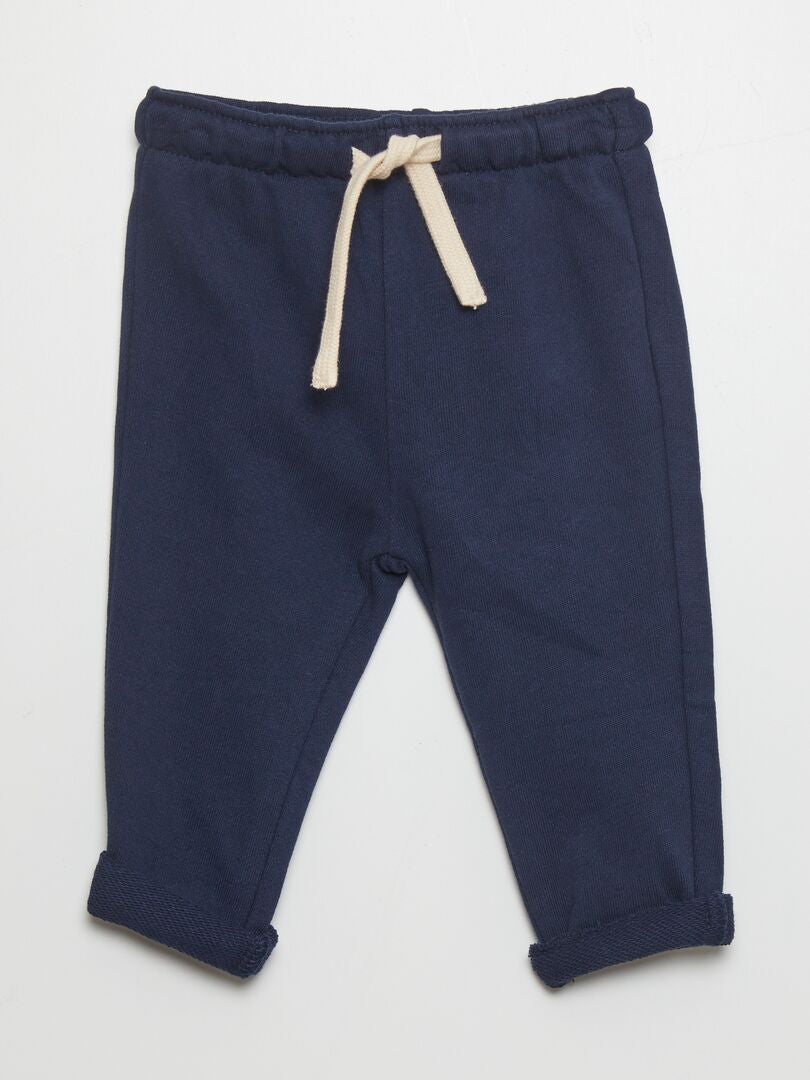 Pantalón de jogging de tejido de chándal - Azul marino