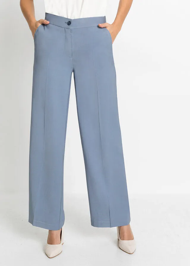 Pantalón de pierna ancha Azul ahumado