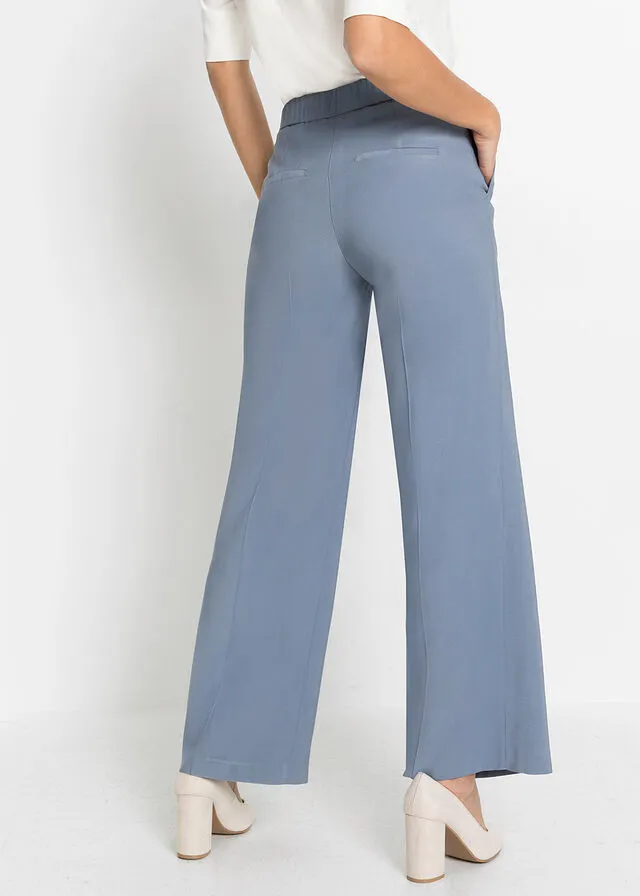 Pantalón de pierna ancha Azul ahumado