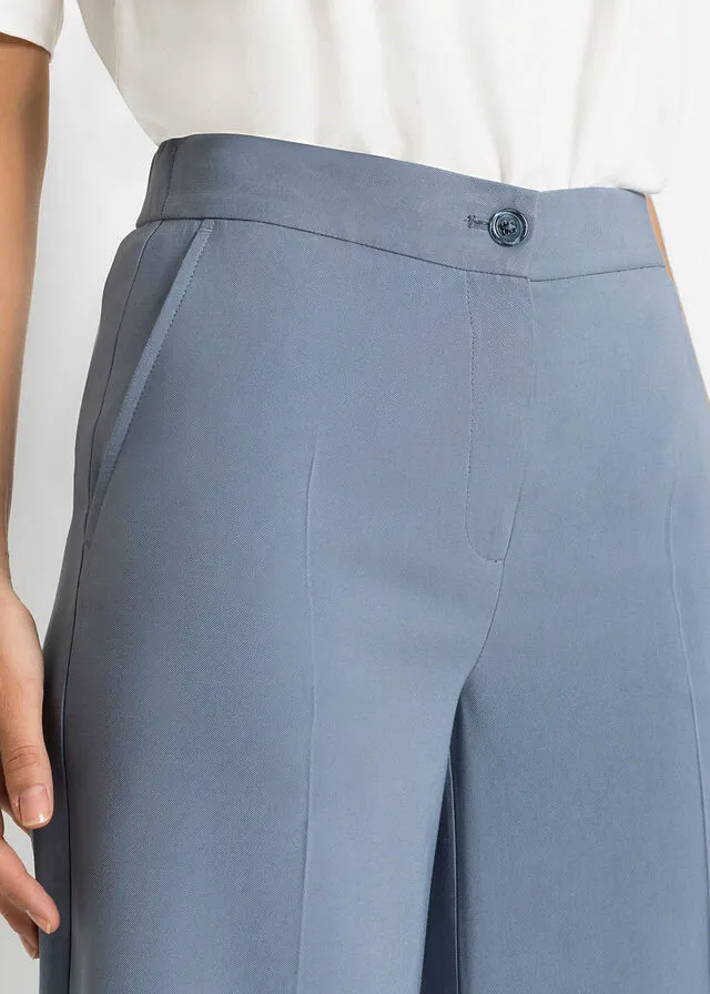 Pantalón de pierna ancha Azul ahumado