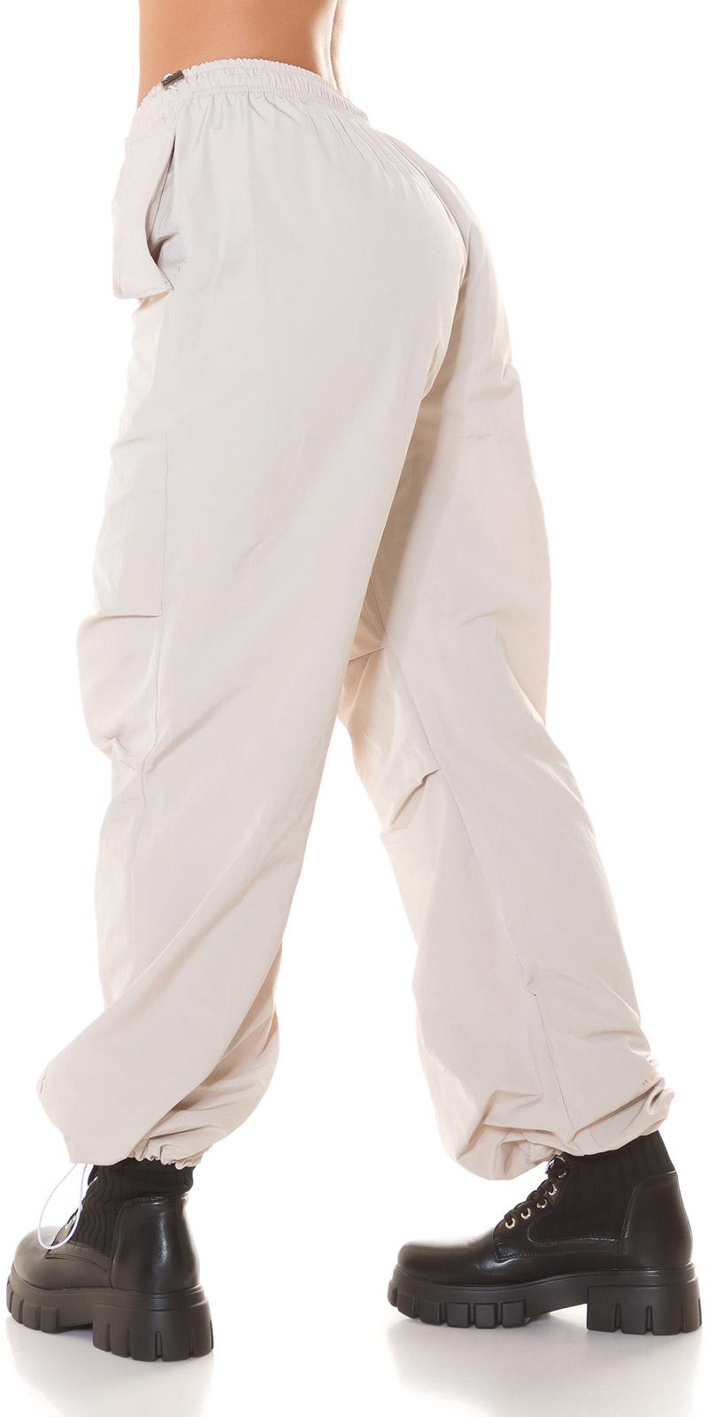 Pantalón oversize de moda mujer beige