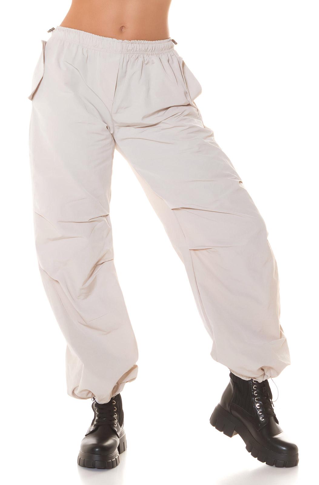 Pantalón oversize de moda mujer beige