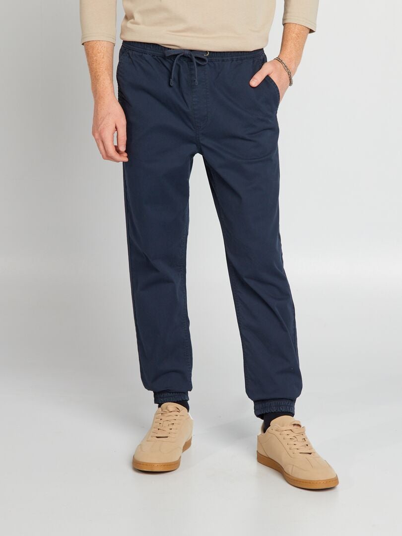 Pantalón tipo 'jogger' - azul