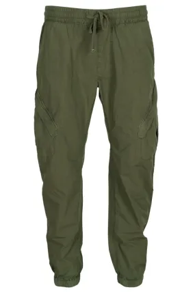 Pantalón verde militar estilo cargo con resorte