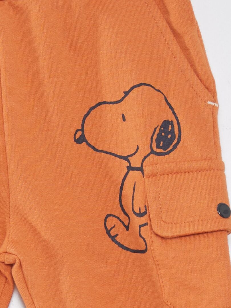 Pantalón 'Snoopy' con bolsillos con solapa - NARANJA