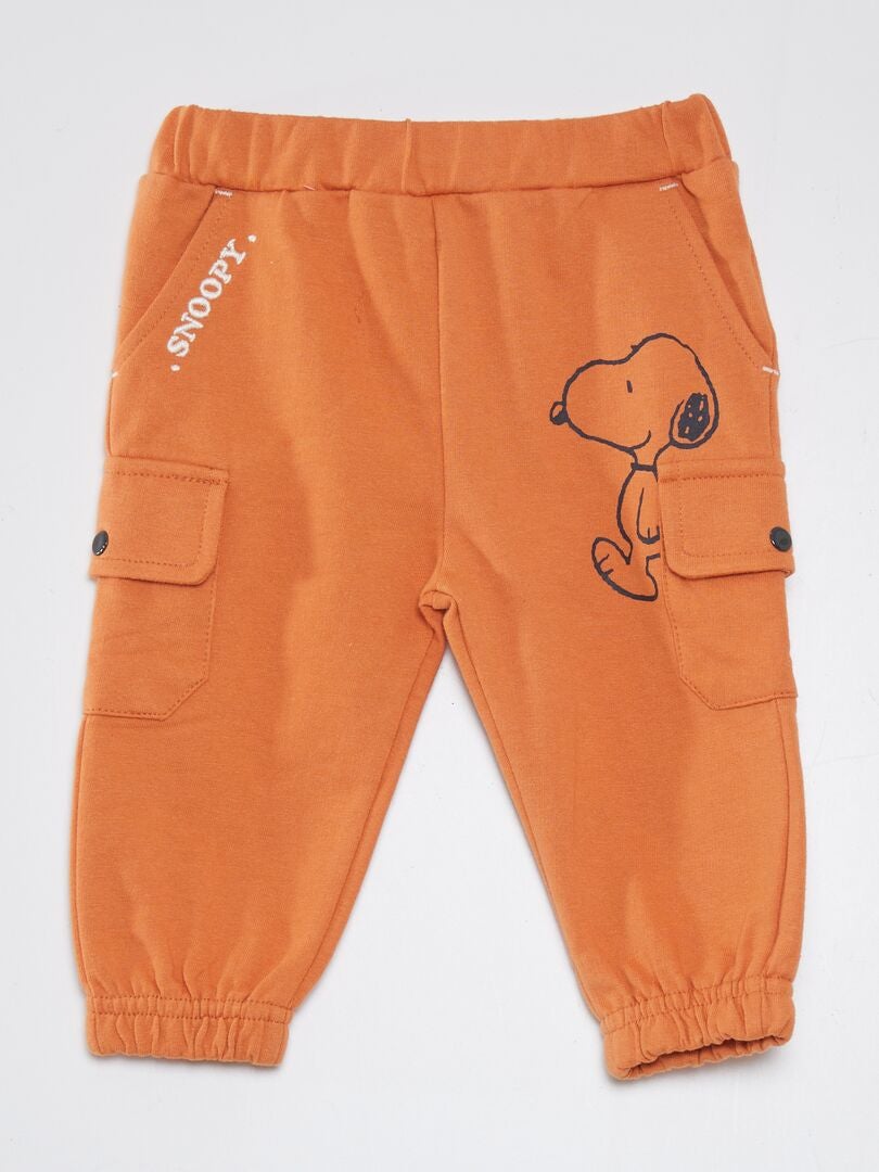 Pantalón 'Snoopy' con bolsillos con solapa - NARANJA