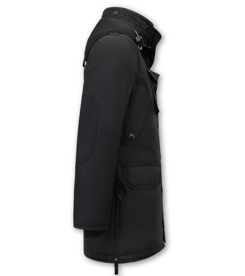 Parka Chaqueta Hombre con Capucha - 1773 - Negro