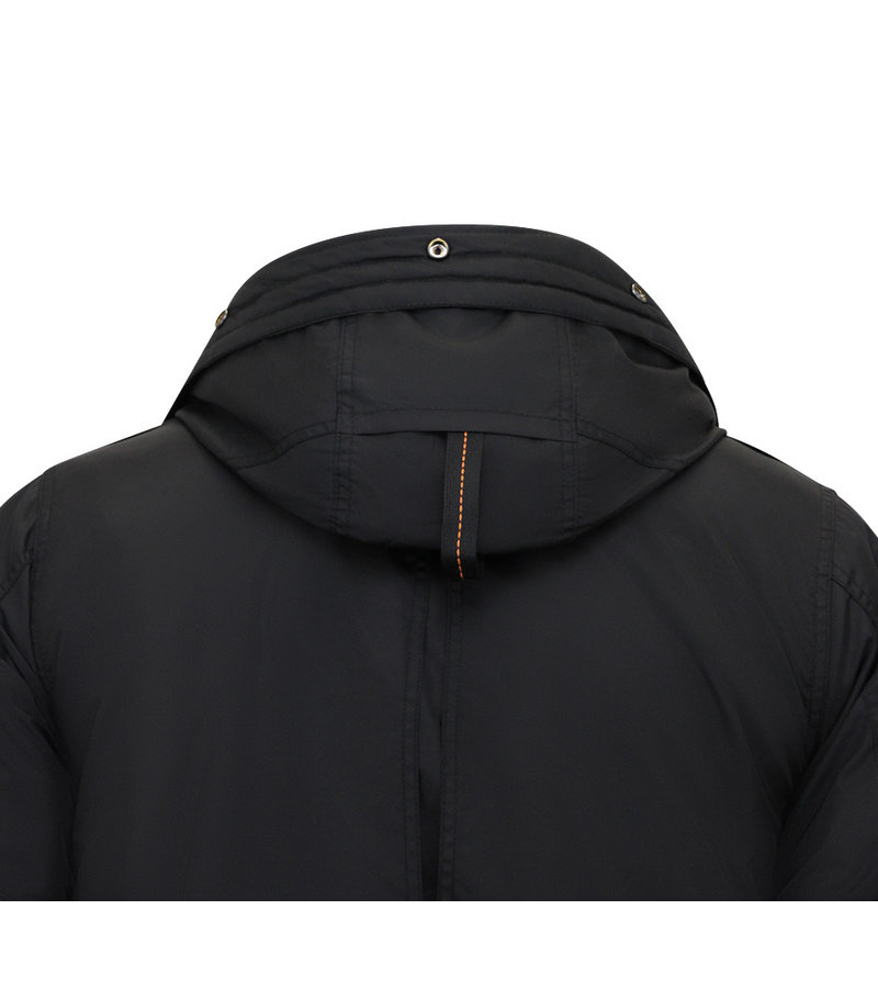 Parka Chaqueta Hombre con Capucha - 1773 - Negro