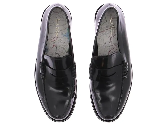 PAUL SMITH  Zapatos Planos T.UK 10 Cuero Negro 