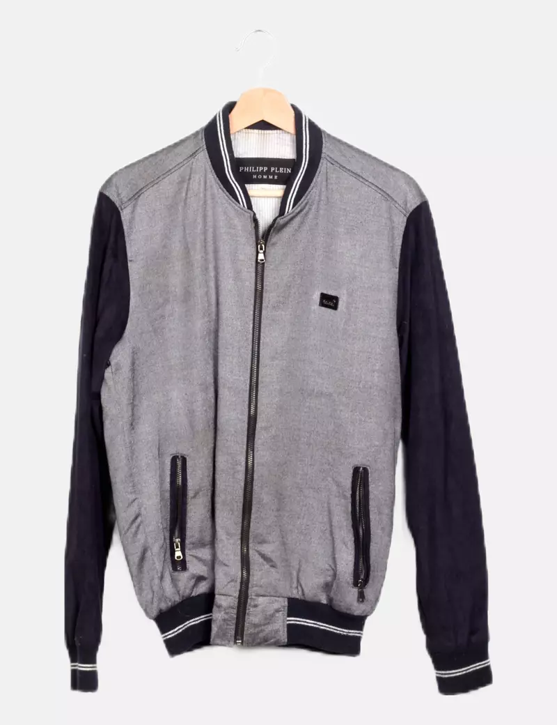 PHILIPP PLEIN Chaqueta gris combinada