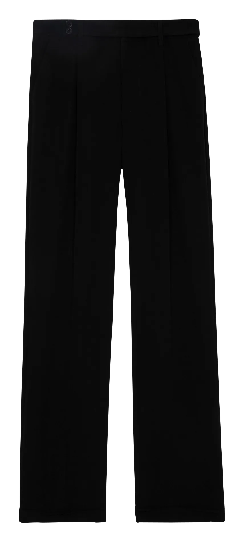 PURA - Pantalón ancho liso en negro