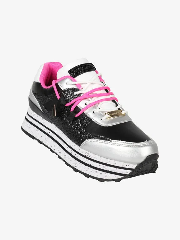 Saralòpez Zapatillas de mujer con cordones y plataforma.