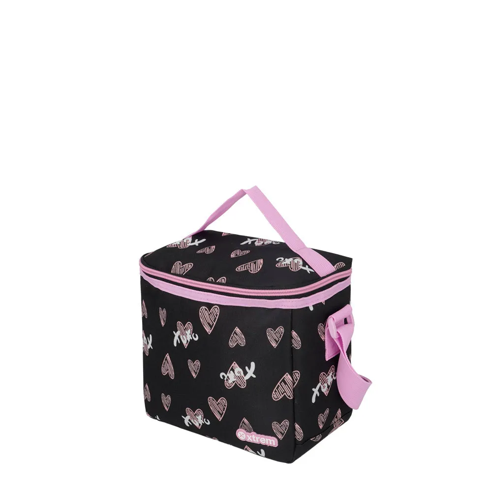 Set mochila + lonchera + cartuchera Speedy negro gatos