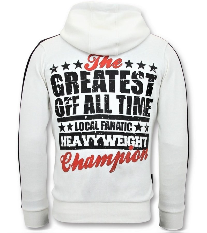 Sudaderas con Cremallera - Muhammad Ali Champion Chaqueta - Blanco