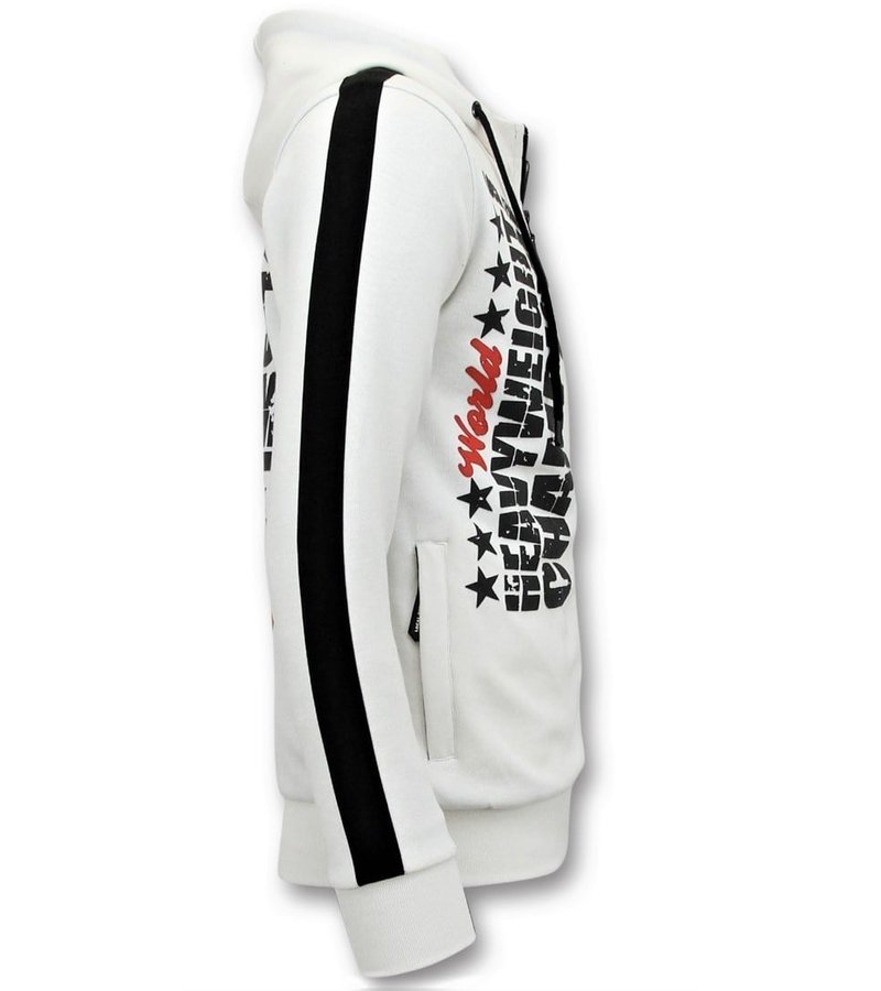 Sudaderas con Cremallera - Muhammad Ali Champion Chaqueta - Blanco