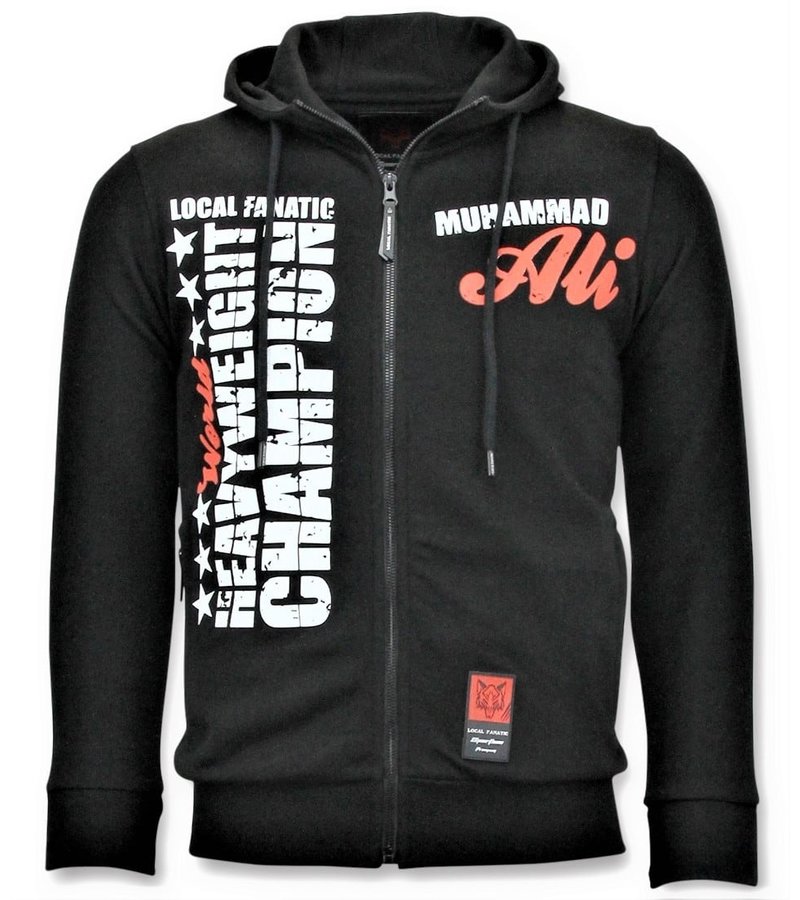 Sudaderas con Cremallera - Muhammad Ali Champion Chaqueta - Negro