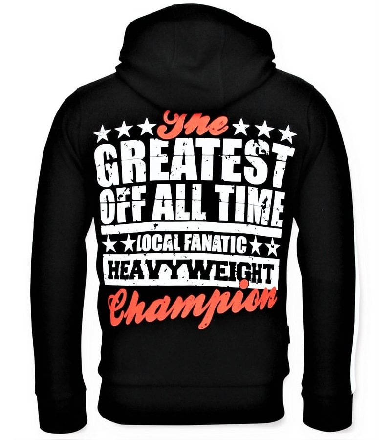 Sudaderas con Cremallera - Muhammad Ali Champion Chaqueta - Negro