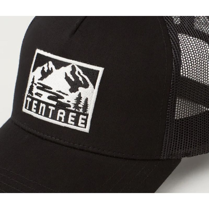 Tentree Gorra Adventure Patch Altitude (Negro meteorito/Blanco nube)