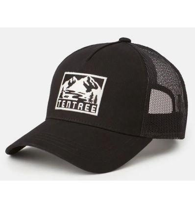 Tentree Gorra Adventure Patch Altitude (Negro meteorito/Blanco nube)