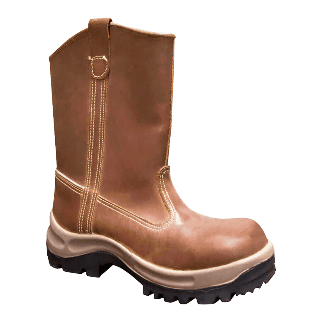 Uniroca pp-pp-bs-sw-08 talla 40 par de botas de cuero dielectrico para soldador cafe