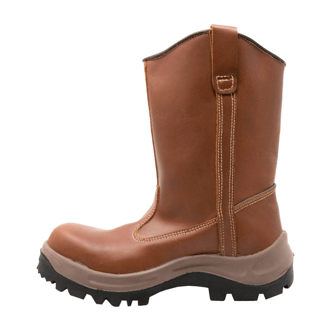 Uniroca pp-pp-bs-sw-08 talla 40 par de botas de cuero dielectrico para soldador cafe